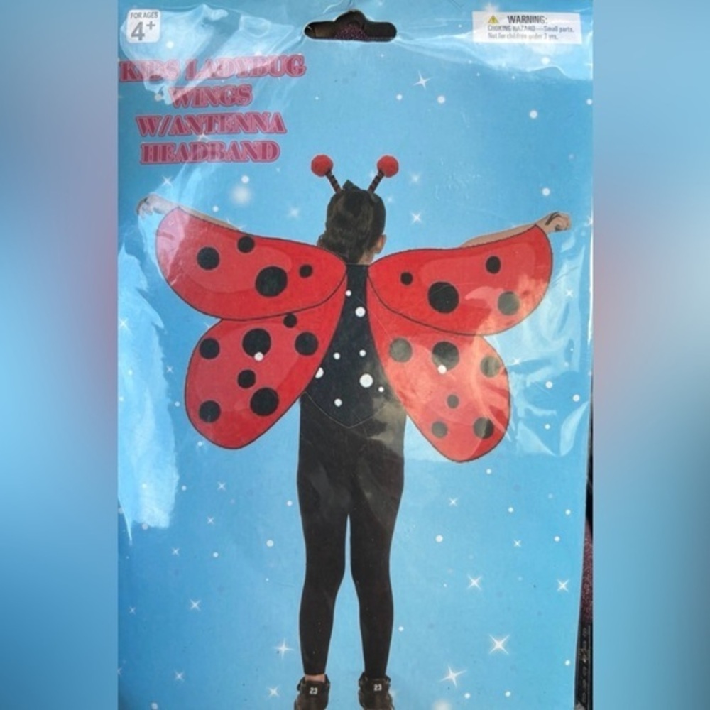 Ladybug Costume with Wings and Antenna Headband